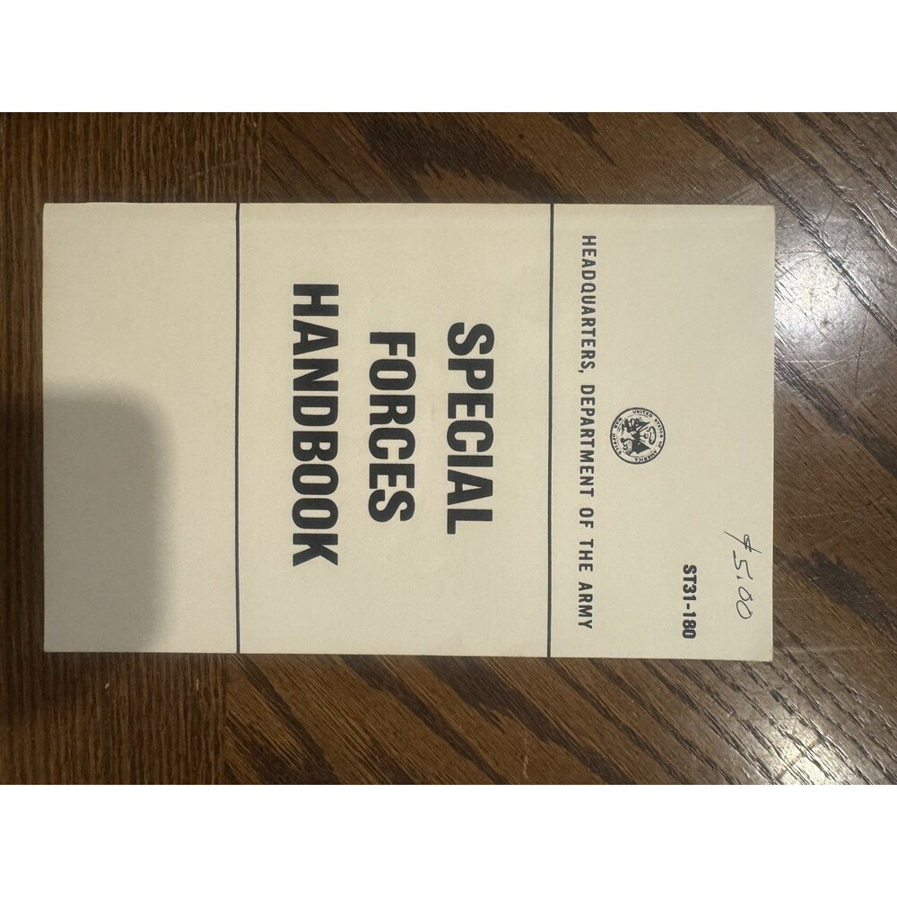 Headquarters Department Of The Army Specials Forces Handbook ST31-180